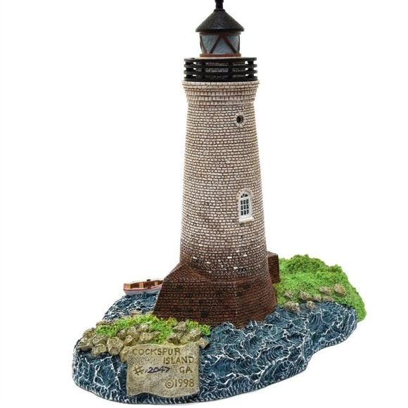 Danbury Mint Other - HARBOUR LIGHTS COLLECTION - #508 COCKSPUR ISLAND - GEORGIA - SOCIETY EXCLUSIVE
